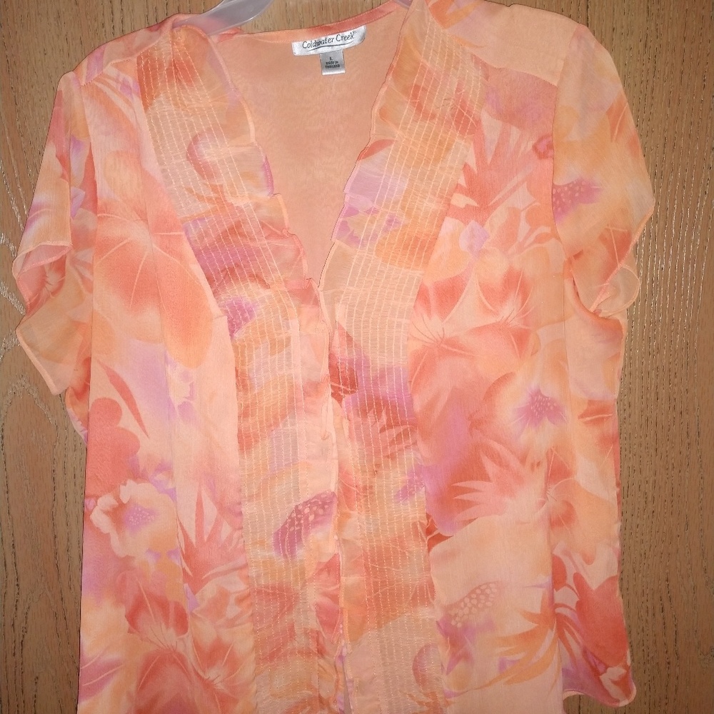 Coldwater Creek Short Sleeved Blouse